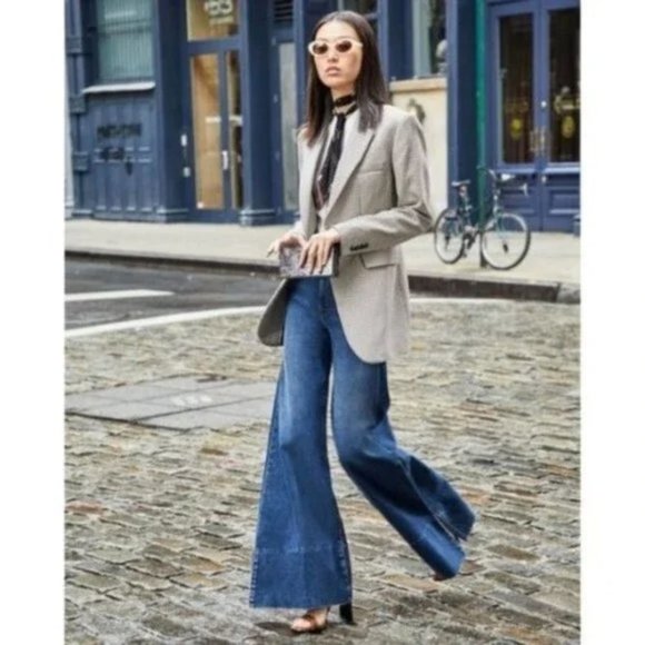 Theory Super Cinch Houndstooth Wool Blend Blazer Jacket Size 4 - Picture 3 of 16